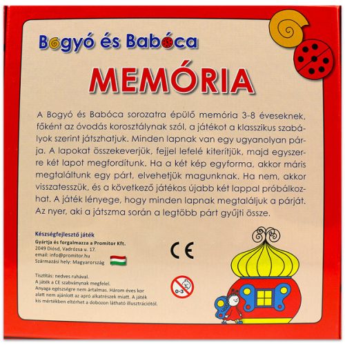 Bogyó és Babóca - Memória - memóriajáték